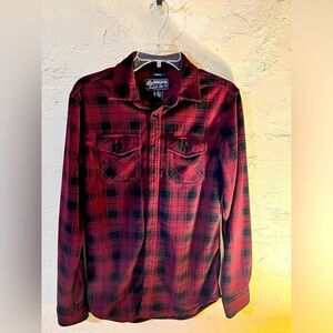 American Rag cozy red and black plaid shirt size NWOT, super fun shirt, XS